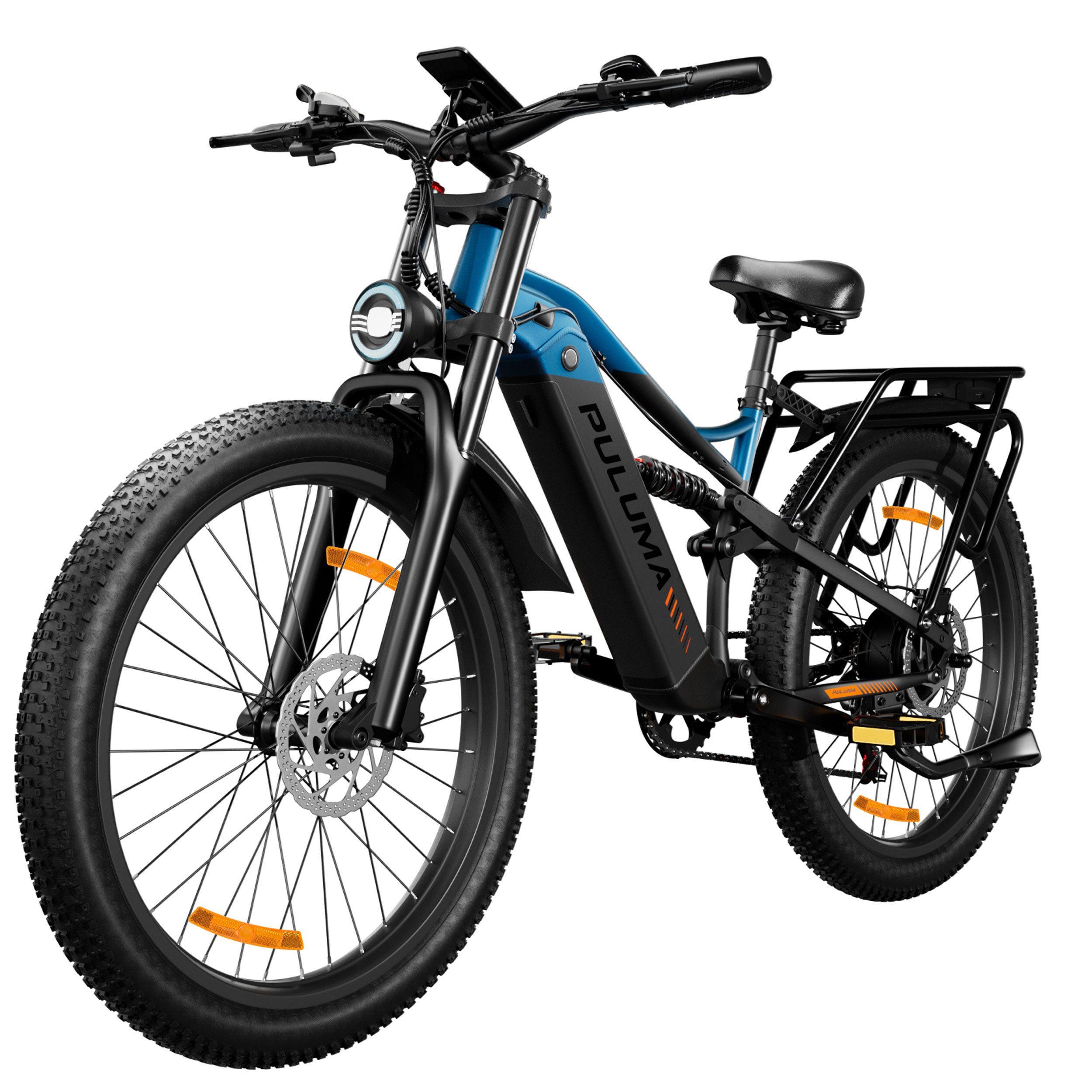 Stadtrad Elektrofahrrad für Damen und Herren 48V 20AH 960Wh 27,5 150km 50Nm, Pedelec blau