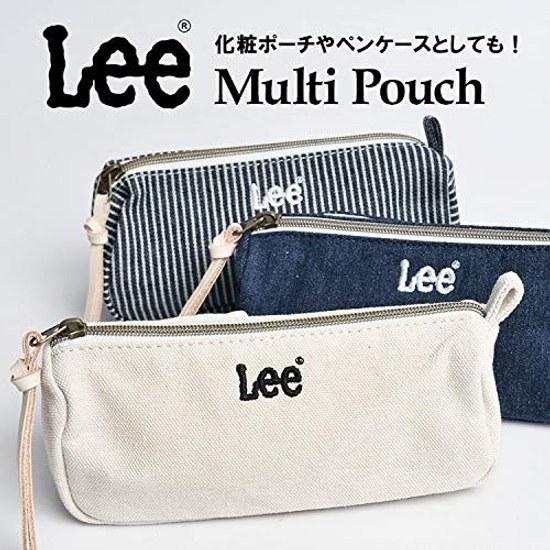 Lee pouch large capacity stylish multi cosmetic pen case denim cute stationery pencil box logo mini small lightweight