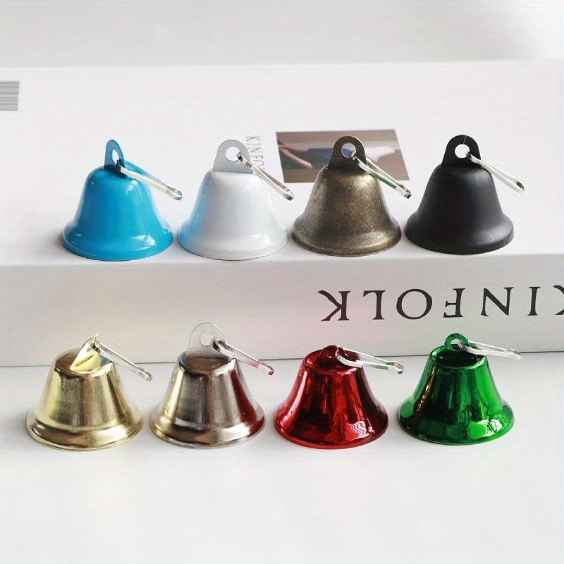 10pcs Christmas Decoration Bell Temple Retro Open Hand-cranked Metal Horn Bell Bell-shaped Bell 38mm Bronze Bell