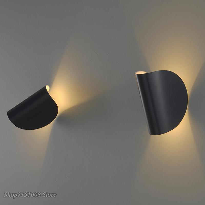 Modern LED Wall Lamp Nordic Rotating Wall Light creative personality bedroom bedside living room decor art wall sconce Fixtures