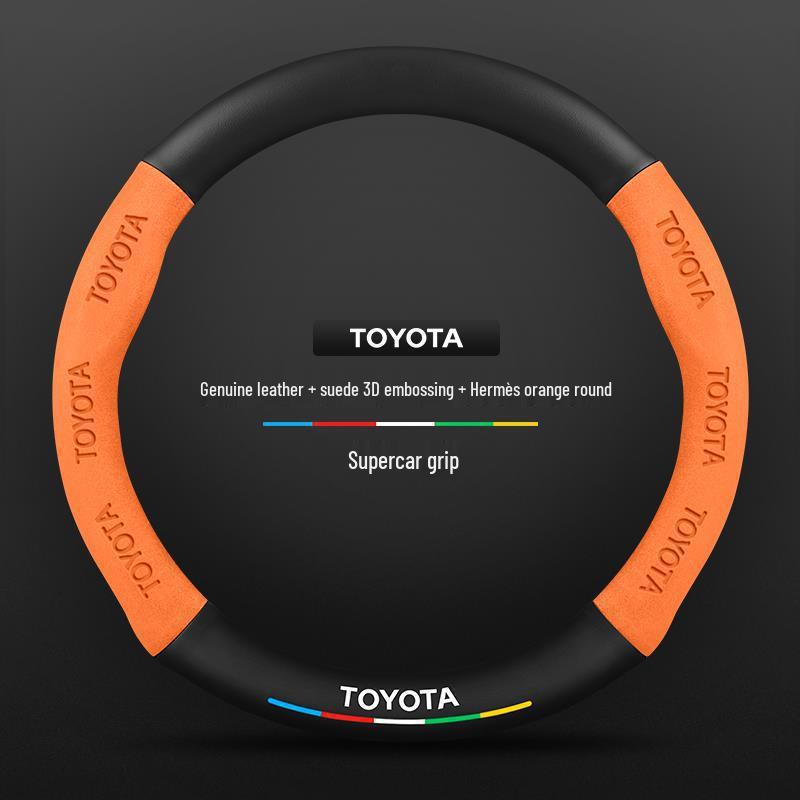 Echtes Leder Carbonfaser Wildleder Lenkradbezug für Toyota Avalon (Modelle 2021-2026) - Ultradünnes Design