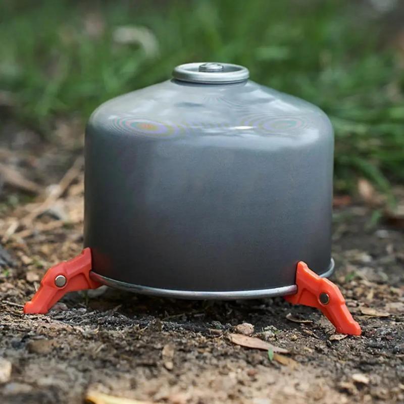 Widesea Foldable Gas Tank Bracket Bottle Shelf Stand Tripod Stove Base Stabilizer Folding Camping Burner Flat Canister Tripods