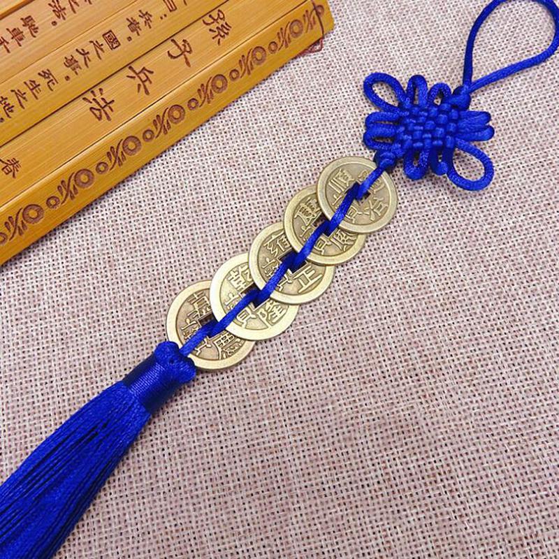 Thai Amulet Feng Shui Yin Yang Rope Knot Money Wealth Success Ancient Coins Buddhist Retro Vintage Protect Charm Talisman Powerful Health Luck Jewelry