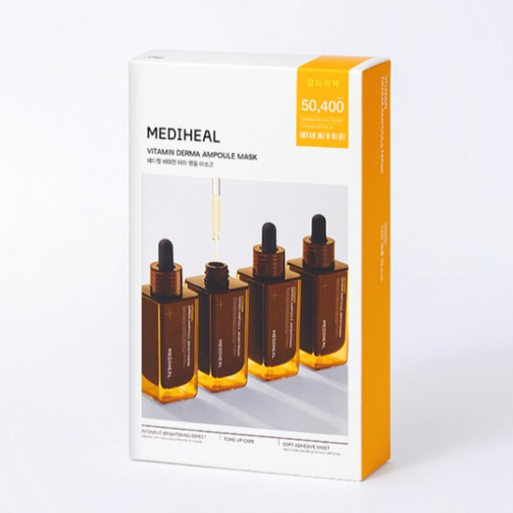 

Mediheal Vitamin Derma Ampoule Mask 10-Pack High-Potency Niacinamide Brightening Sheet Mask