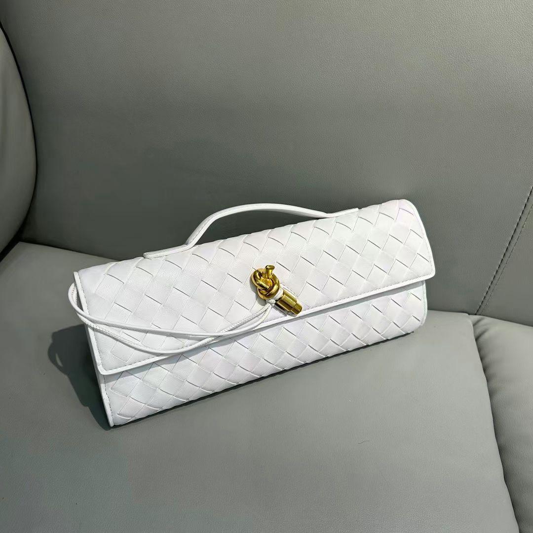 

2024 Элегантная плетеная вечерняя сумка через плечо из коровьей кожи