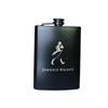 8oz 18/8 Stainless Steel Vodka Hip Flask Whisky Bottle Moscow Liquor Flagon with All Black Body Printing