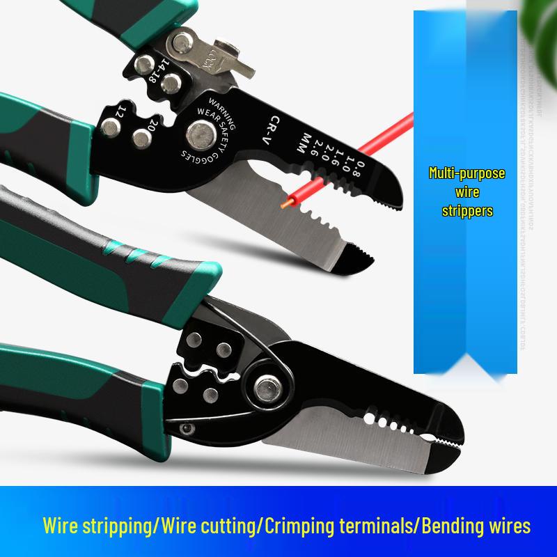 3-in-1 Multi-Functional Electrician Tool: Wire Stripper, Cutter, Crimper & Puller.