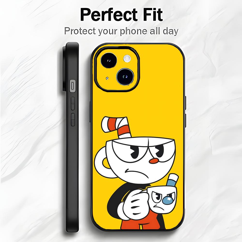 Cute American Cartoon C-Cuphead Phone Case Phone Case Soft Packaging Lightweight For iPhone17 16 15 14 13ProMax