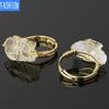 Natural Crystal Golden Wiir Wrap Ring Crystals Adjustable Ring Creative Gift for Women
