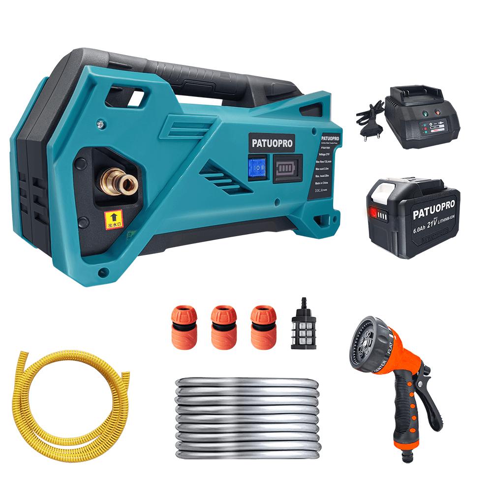 PATUOPRO 500W Cordless Watering Machine Electric Water Pump Rechargeable Pump Garden Watering Power Tools For Makita 18V Battery