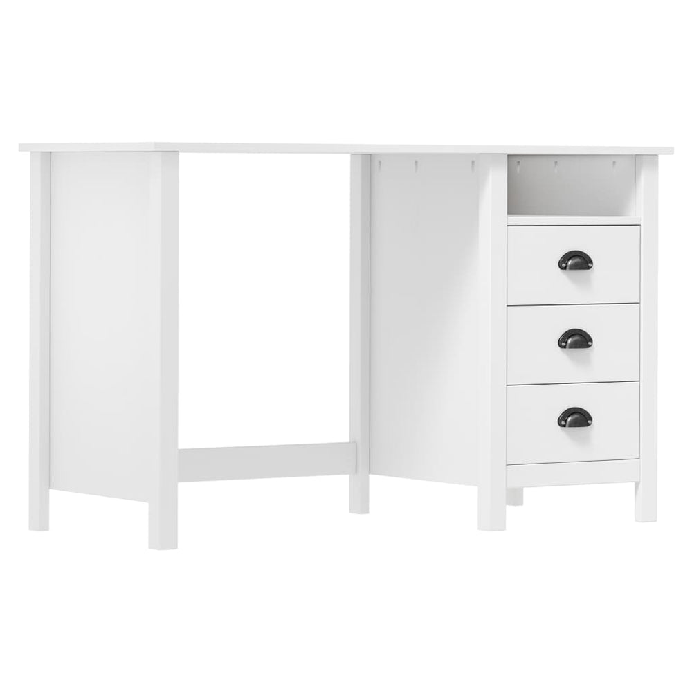 Hill Desk with 3 Drawers 120x50x74 Cm Solid Pine Wood