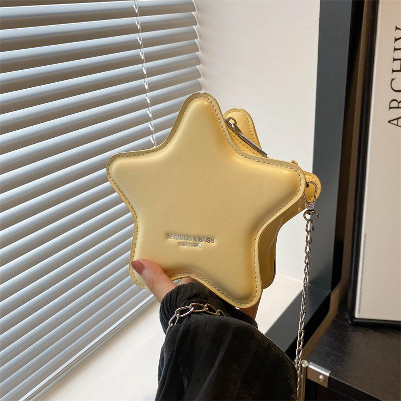 Personalized Star Small Bag 2025 Summer New Japanese Cartoon Soft Girl Fashion Trend Shoulder Bright Star Messenger Chain Bag