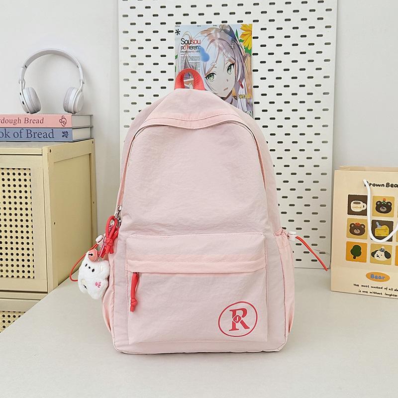 ins wind backpack female junior high school students travel leisure travel ins wind backpack female class commuter schoolbag female single bag (without pendant)