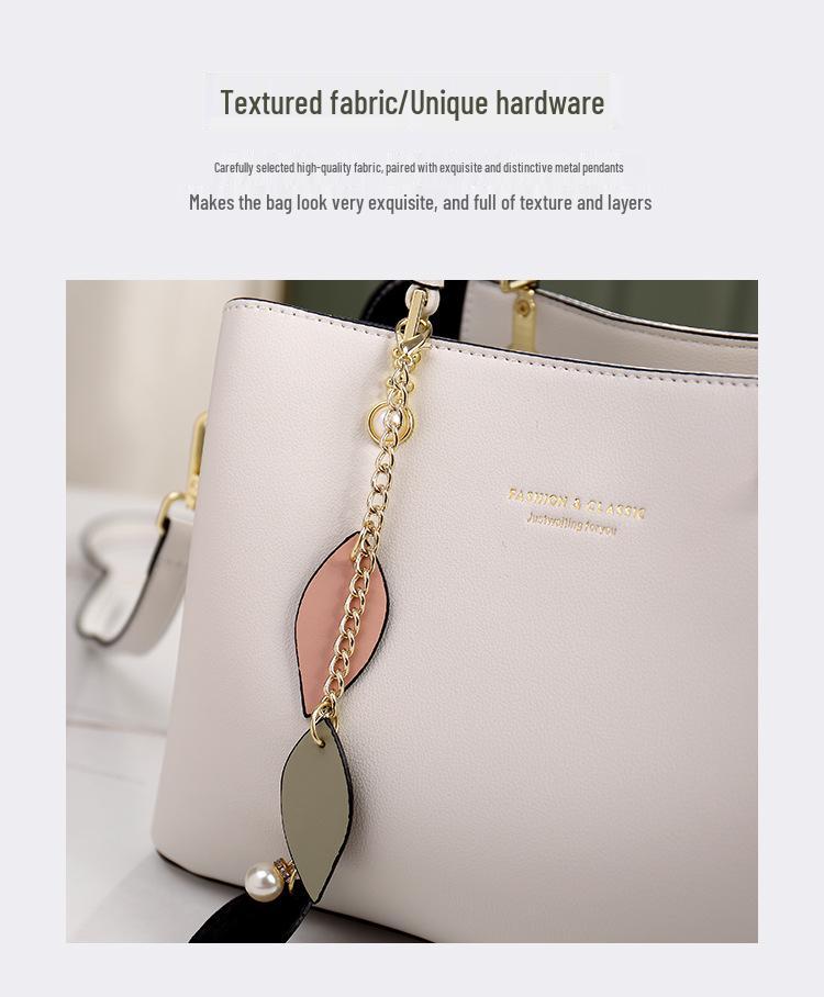 Women's Summer 2025 Luxury Soft Leather Crossbody Shoulder Bag - Elegant High-End Handbag for Moms