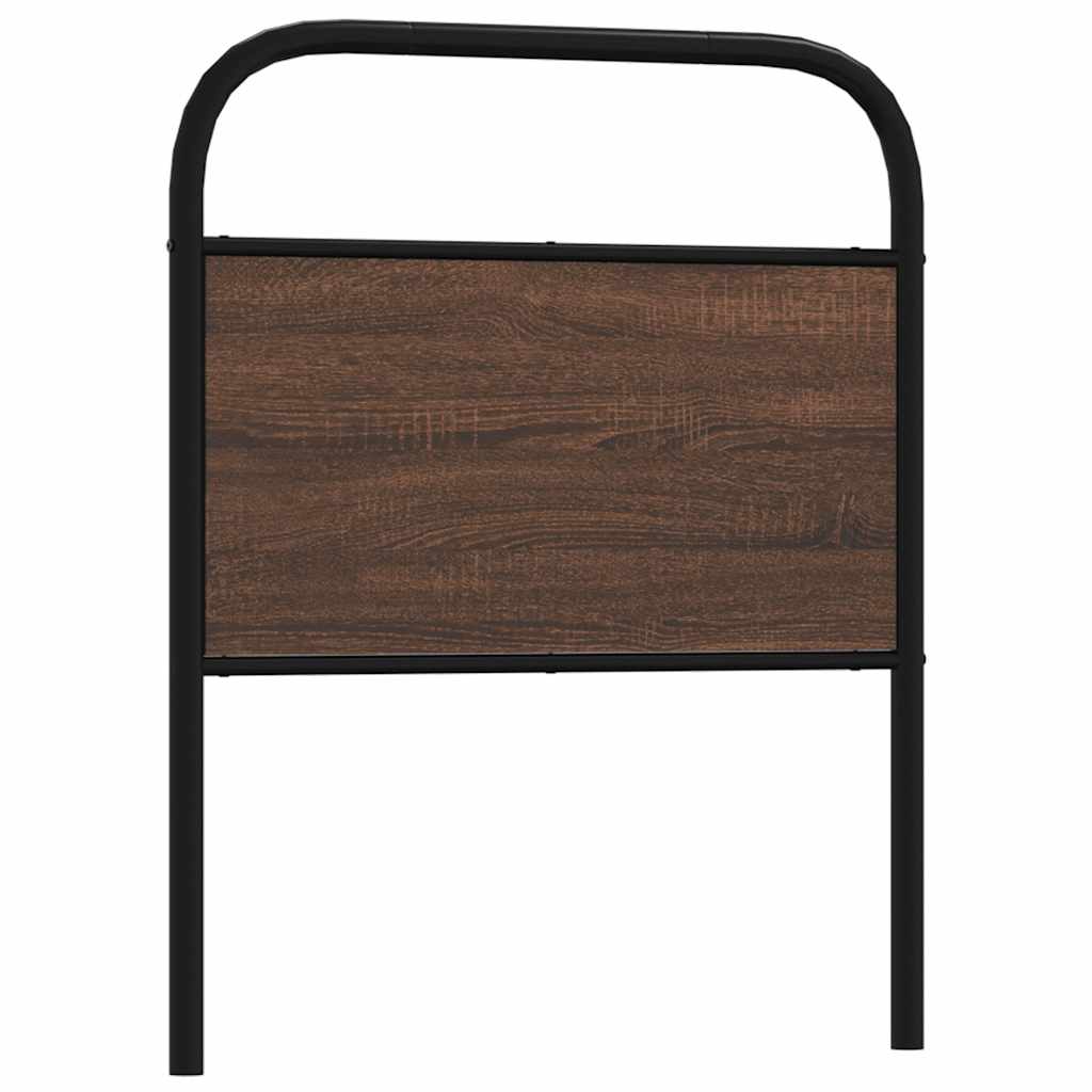 Replacement Headboard Brown Oak Effect 75 cm Steel and Wood Based Material