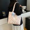 Beautiful Flower Print Lightweight Large-capacity Casual Tote Bag Fresh and Sweet Trendy Shoulder Armpit Bag