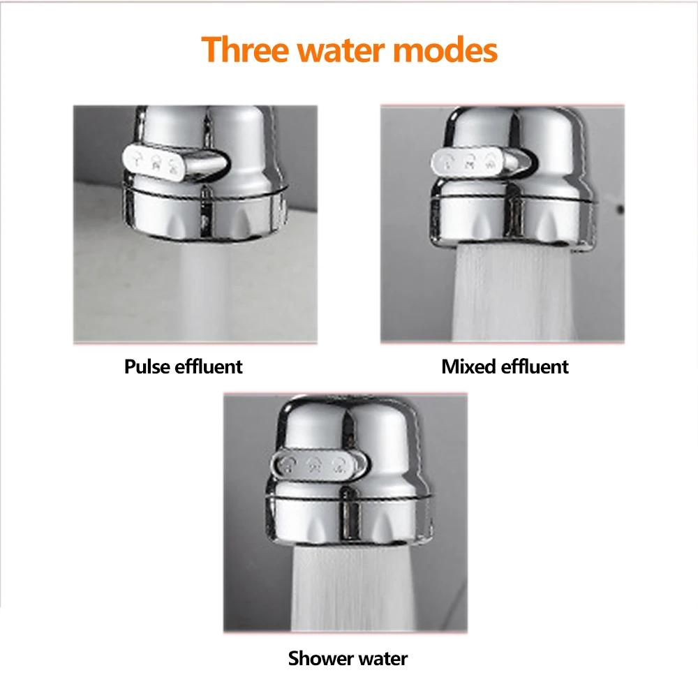360 Degree Swivel Kitchen Faucet Aerator Adjustable Dual Mode Sprayer Filter Diffuser Water Saving Nozzle Faucet Connector