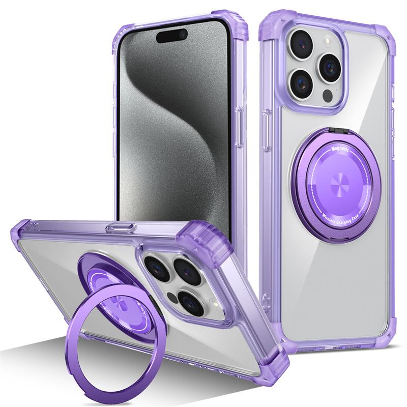 Průhledný magnetický kroužek pro pouzdra s bezdrátovým nabíjením MagSafe pro iPhone 15 14 13 12 11 15 Pro Max Nárazuvzdorný kryt Příslušenství