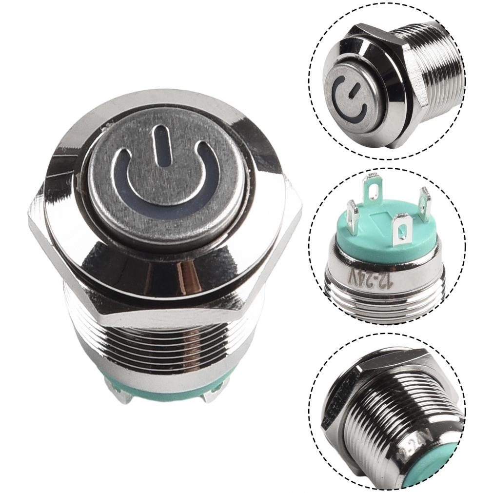 

Синя кнопка живлення Перемикач Плоска головка/висока головка Металева кнопка білий