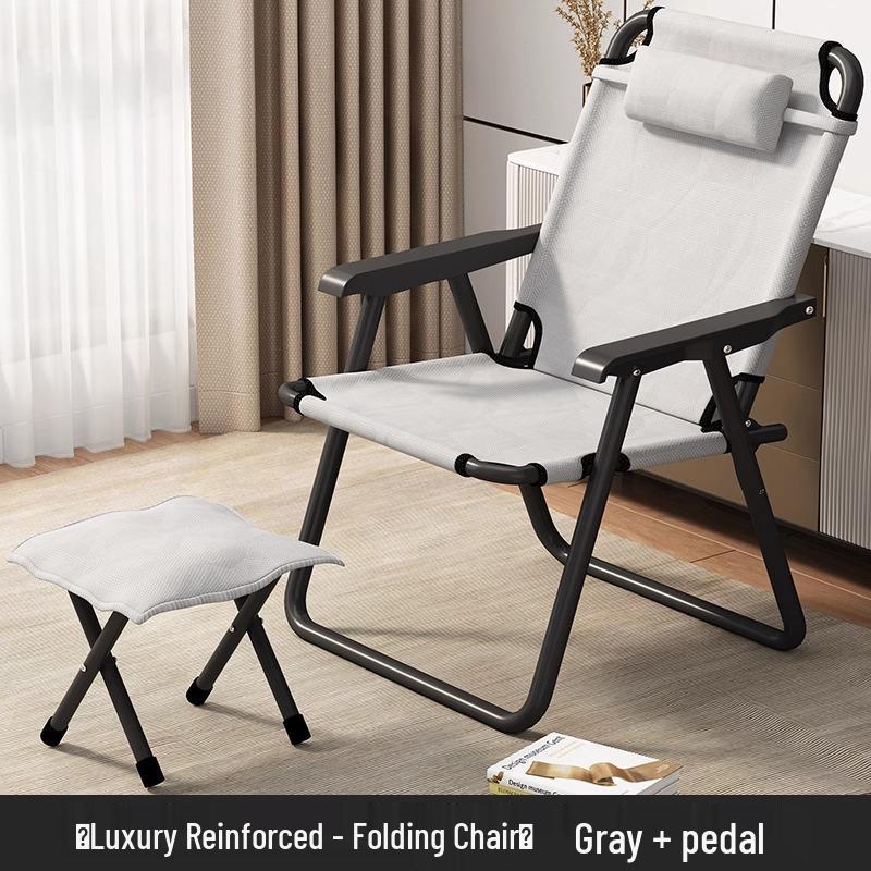 Lunch Break Siesta Folding Recliner: Comfortable Home & Office Chair with Backrest for Dorms and Balconies