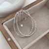 Sterling Silver S999 Minimalist Crushed Beads Bracelet: Women's Versatile Light Luxury Stacking Jewelry