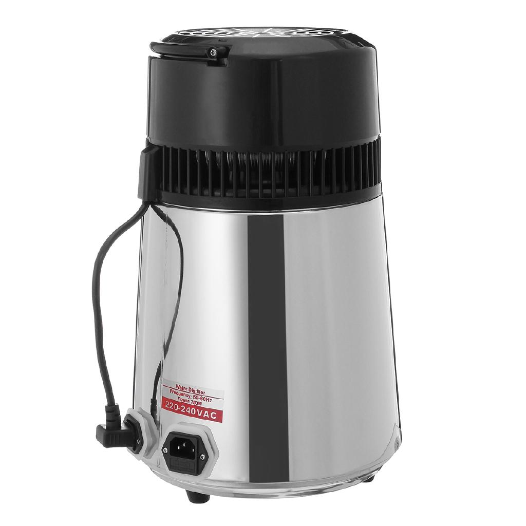 750W Stainless Steel Distilled Water Machine Portable Two-button Household Water Filter 4L With Over-temperature Function