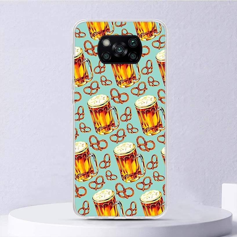 World Beers Alcohol Summer Bubble Soft Case For Xiaomi Poco X7 X6 X5 X4 X3 Nfc F6 F5 Pro Phone Cover F4 Gt F3 F2 F1 M5S M4 M3 M5
