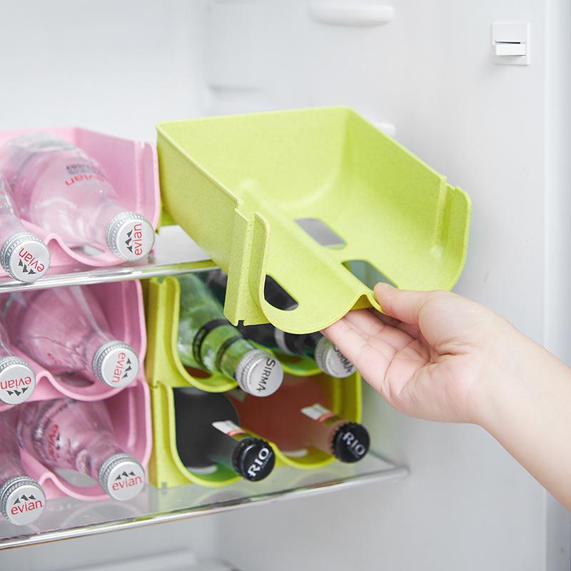 Stackable Multi-layer Beverage Organizer Rack for Refrigerator and Wine Cabinets