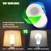 2 Pack Rechargeable Emergency Light Bulb with Remote, Color Changing Battery Powered USB LED Bulbs 12 RGB Color Dimmable E26 120 Volt 9W for Power