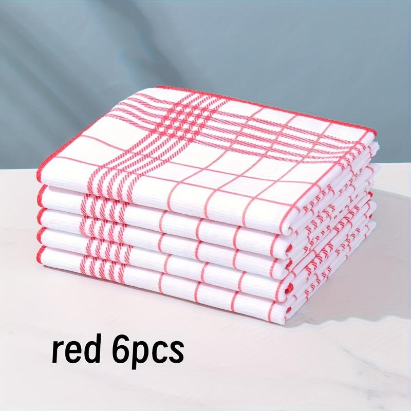 6pcs Large 15.75x23.62 Inch Dish Cloths, Super Absorbent & Lint-Free Quick-Dry Kitchen Towels for Cleaning, Coffee Machine, Home