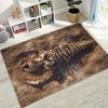 Ancient Creatures Dinosaur Ammonite Fossil Art Rug for Bedroom Living Room Sofa Home Doormat Decor,Large Kids Non-slip Floor Mat