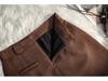 Plus Size Coffee Color Suede Velvet High Waist A-line Skirt – Anti-exposure, Hip-hugging, Short, for Women