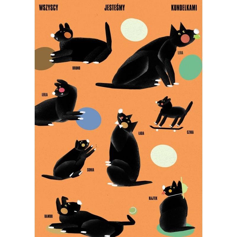 Original Polish Funny Abstract Animal Retro Poster Canvas Printing World Cat Day Dog Storks Wall Art Club Room Home Bar Decor