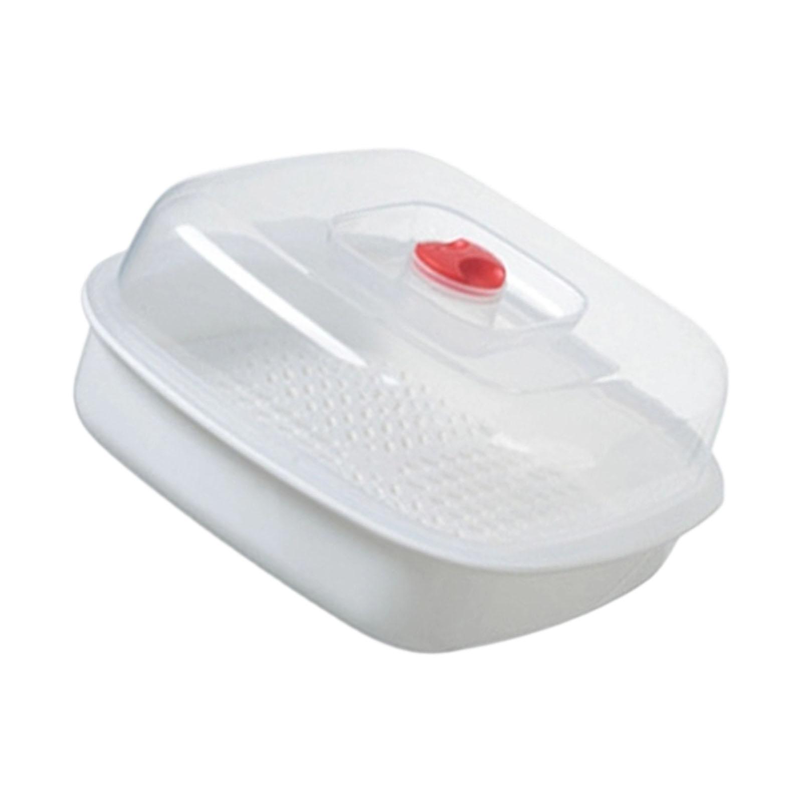 

Пароварка для микроволновой печи с широкими эргономичными ручками, прозрачной крышкой и отверстиями для пара для эффективного нагрева, материал PP5, многослойная конструкция C