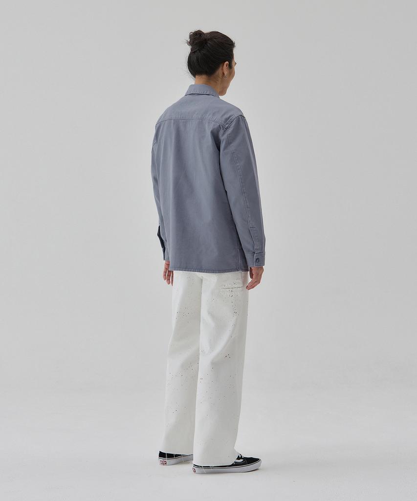 RYUL+WAI Denim Garments Dyed Pocket Shirt Blue C6