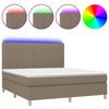 VidaXL Slatted Bed Base with Mattress and LED, Upholstered Bed, Double Bed, Adult Bed for Interior Bedroom, 3135617