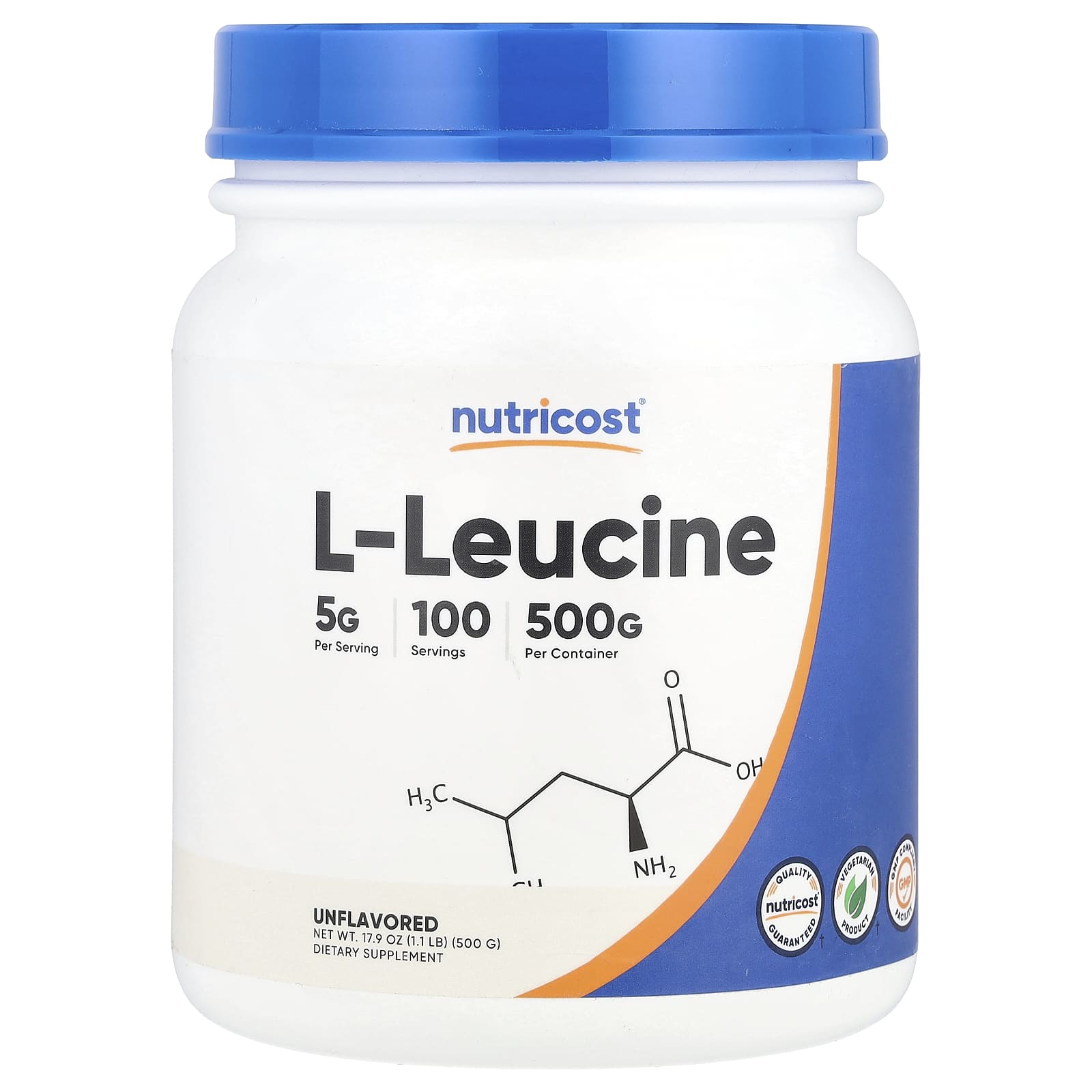 

L-Leucine, Unflavored, 500G(17.9Oz)