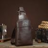 Luxury Men's Leather Chest Bag BULLCAPTAIN Large Capacity Crossbody Sling Bag High Quality Vintage Cowhide Shoulder Bag