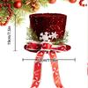 Retro Christmas Star Tree Topper Hat with Ribbons and Sequins