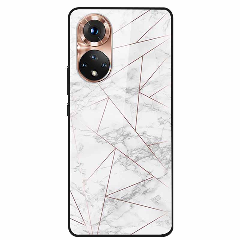 For Honor 50 Case Marble Tempered Glass Back Cover Hard Case For Huawei Honor 50 Pro Phone Cases NTH-AN00 NTH-NX9 Fundas Coque