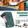 Long Lanyard Flip Leather Phone Case for iPhone 17 Air 16E 16 Pro Max 15 Plus 14 13 12 11 XS XR X Zipper Wallet Multi Card Cover