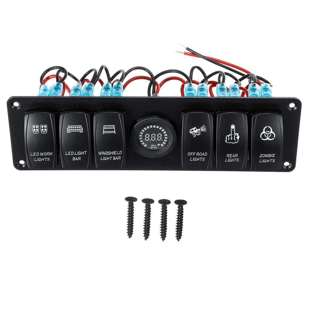 Details about 12/24V 1 Set Car Marine Boat 6 Gang LED Rocker Switch Panel Breaker & Decal Details about 12/24V 1 Set Car Marine Boat 6 Gang LED Rocker Switch Panel Breaker & Decal