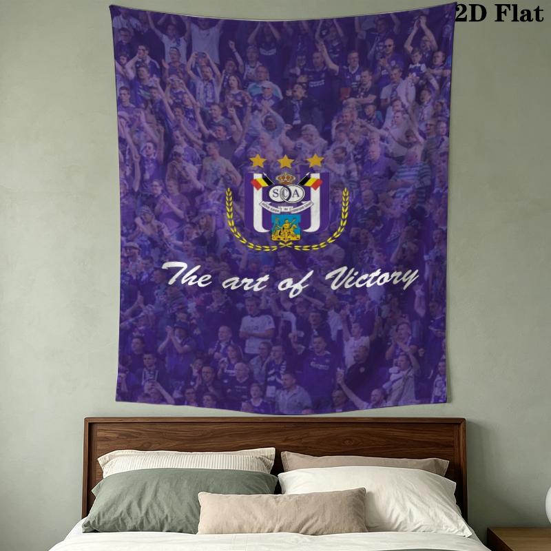 Rsc Anderlecht Wall Tapestry Aesthetic Wall Hanging Printed Fabric Blanket Decorative Tapestries For Bedroom Living Room Home Decor