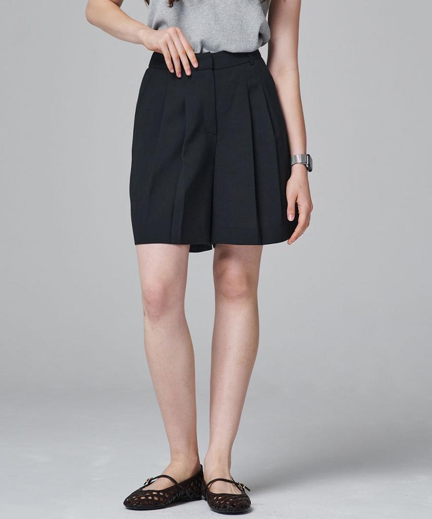 Marop 2208 Lightweight Double-Pleat Half Pants (Black)