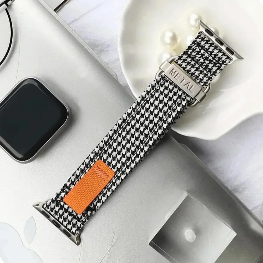 Sport Band For Apple Watch Ultra 2 10 9 8 7 6 SE 5 4 Outdoor Nylon Bracelet Strap For iWatch 38mm 40mm 41mm 42mm 45mm 46mm 49mm