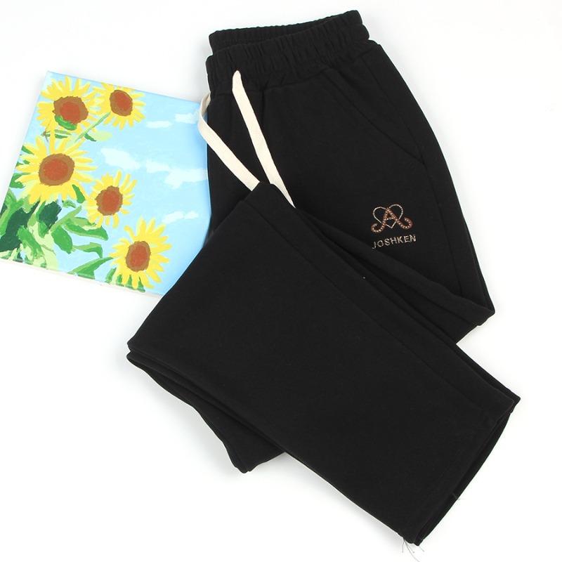 

Winter velvet women s pants children s high waist casual embroidered trousers large size women s pants windproof pants black pants walking pants 3 plus [recommended 90-62.5 kg