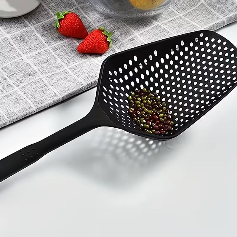 Stainless Steel Kitchen Slotted Spoon Strainer Multifunction Cooking Spoon with Filtering Holes Oil Draining Scoop for Frying Hot Pot
