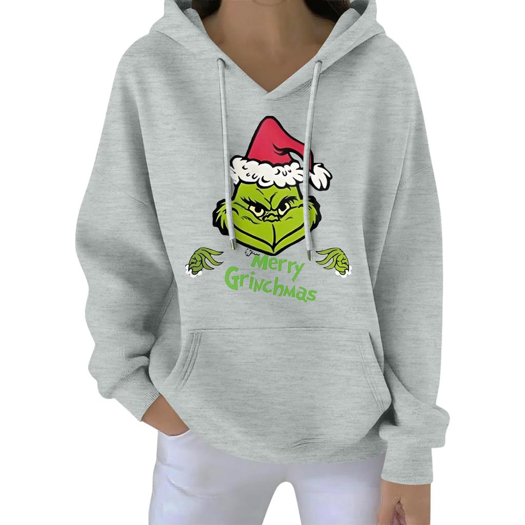 Women's Christmas  Hoodie Funny Cute Christmas Holiday Sweatshirt Pullover