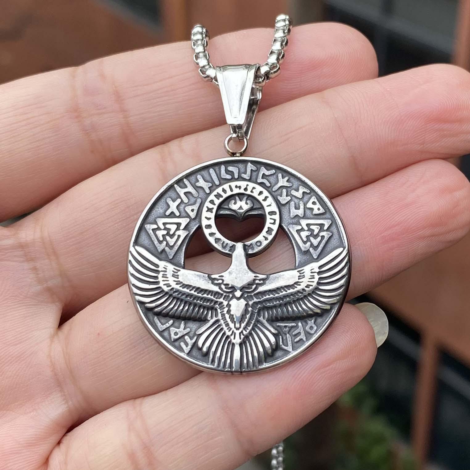 

Necklace Vintage Viking Eagle Trend Hip Hop Punk Pendant 50CM(Necklace Size)