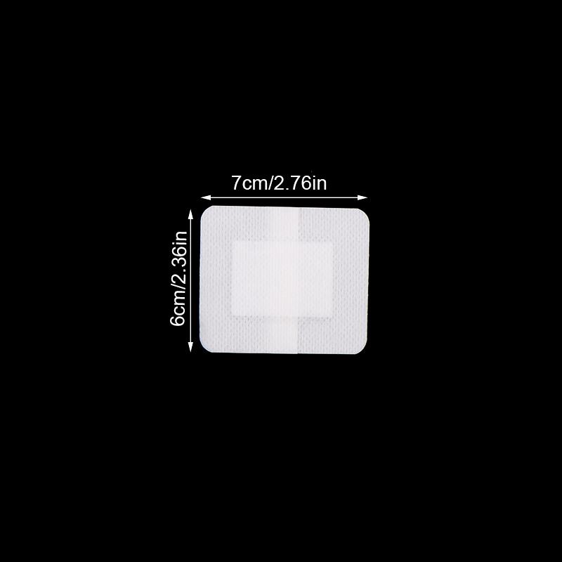 

10 шт. Раневые повязки Дышащие марлевые подушечки с краями Мягкие нетканые бинты Самоклеящиеся раневые повязки Наружный эластичный пластырь 6×7cm